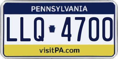 PA license plate LLQ4700