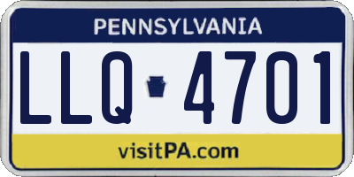 PA license plate LLQ4701