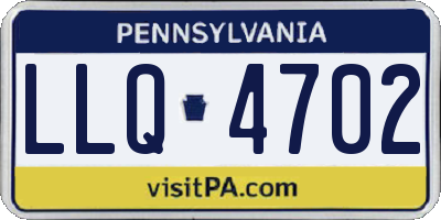 PA license plate LLQ4702