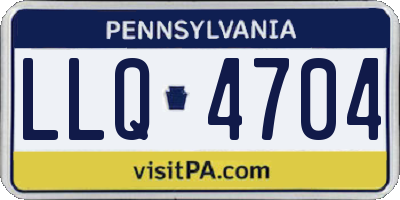 PA license plate LLQ4704