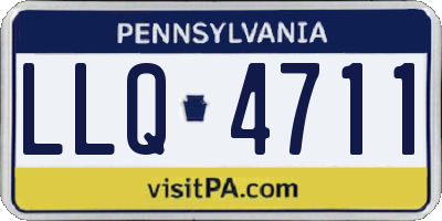 PA license plate LLQ4711