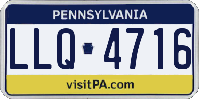 PA license plate LLQ4716