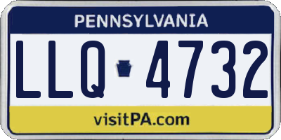PA license plate LLQ4732