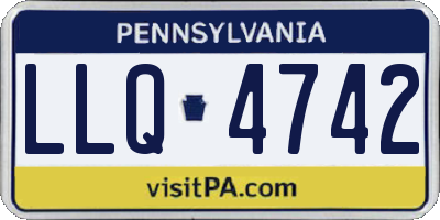 PA license plate LLQ4742