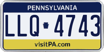 PA license plate LLQ4743
