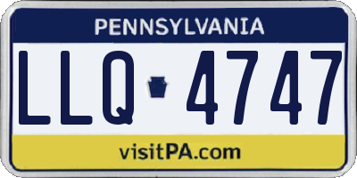 PA license plate LLQ4747
