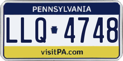 PA license plate LLQ4748