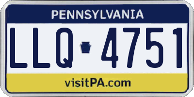 PA license plate LLQ4751