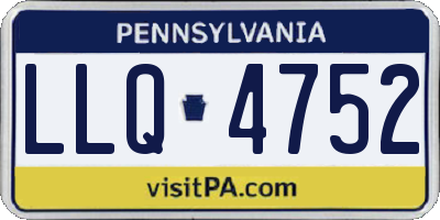 PA license plate LLQ4752
