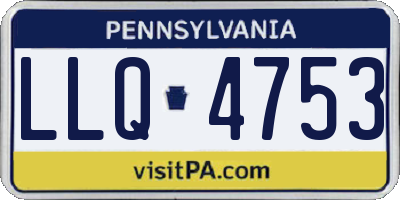 PA license plate LLQ4753