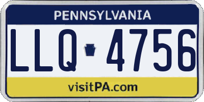 PA license plate LLQ4756