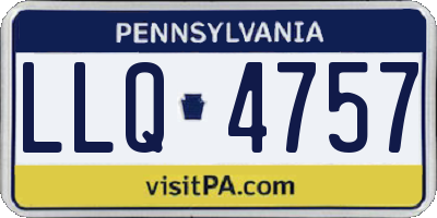 PA license plate LLQ4757