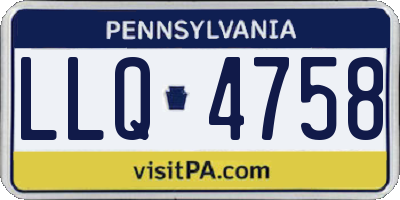 PA license plate LLQ4758