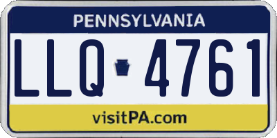 PA license plate LLQ4761