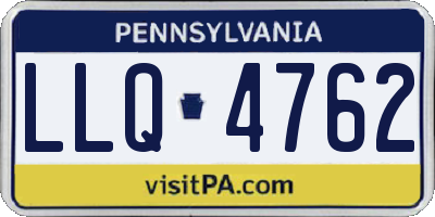 PA license plate LLQ4762
