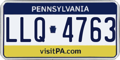 PA license plate LLQ4763