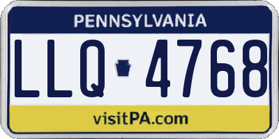 PA license plate LLQ4768