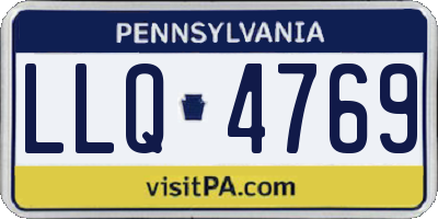 PA license plate LLQ4769