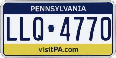 PA license plate LLQ4770