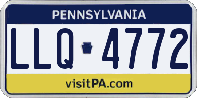 PA license plate LLQ4772