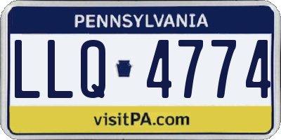 PA license plate LLQ4774