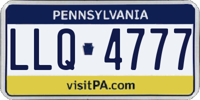 PA license plate LLQ4777