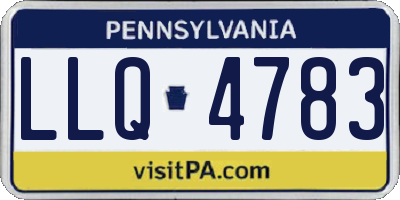 PA license plate LLQ4783