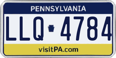 PA license plate LLQ4784