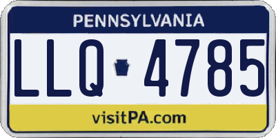 PA license plate LLQ4785