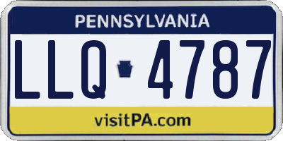 PA license plate LLQ4787