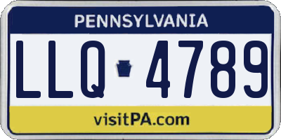 PA license plate LLQ4789