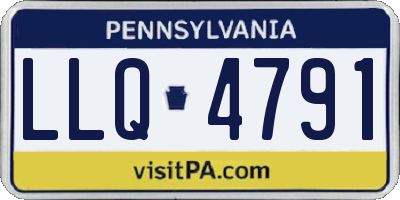 PA license plate LLQ4791