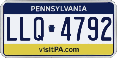 PA license plate LLQ4792