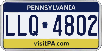 PA license plate LLQ4802