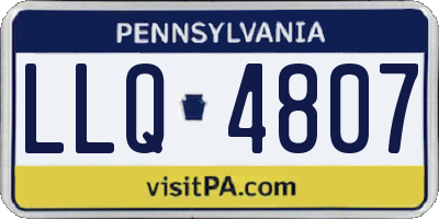 PA license plate LLQ4807
