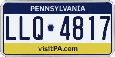 PA license plate LLQ4817