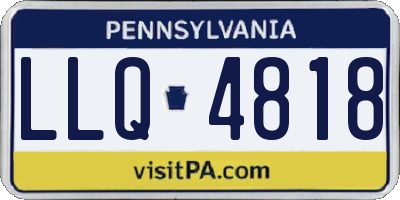 PA license plate LLQ4818