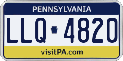 PA license plate LLQ4820