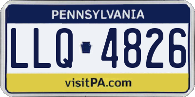 PA license plate LLQ4826