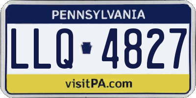 PA license plate LLQ4827