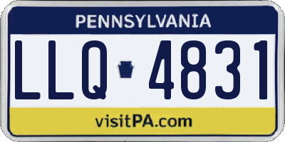 PA license plate LLQ4831