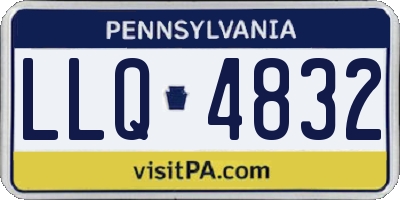PA license plate LLQ4832