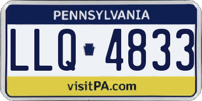 PA license plate LLQ4833