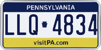 PA license plate LLQ4834