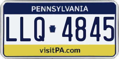 PA license plate LLQ4845