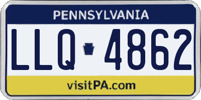 PA license plate LLQ4862