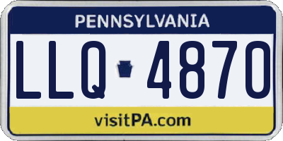 PA license plate LLQ4870