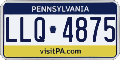 PA license plate LLQ4875