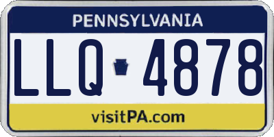 PA license plate LLQ4878