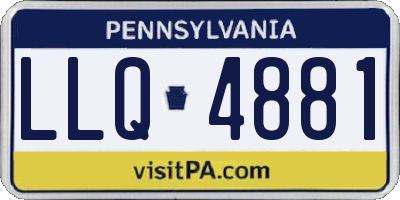 PA license plate LLQ4881